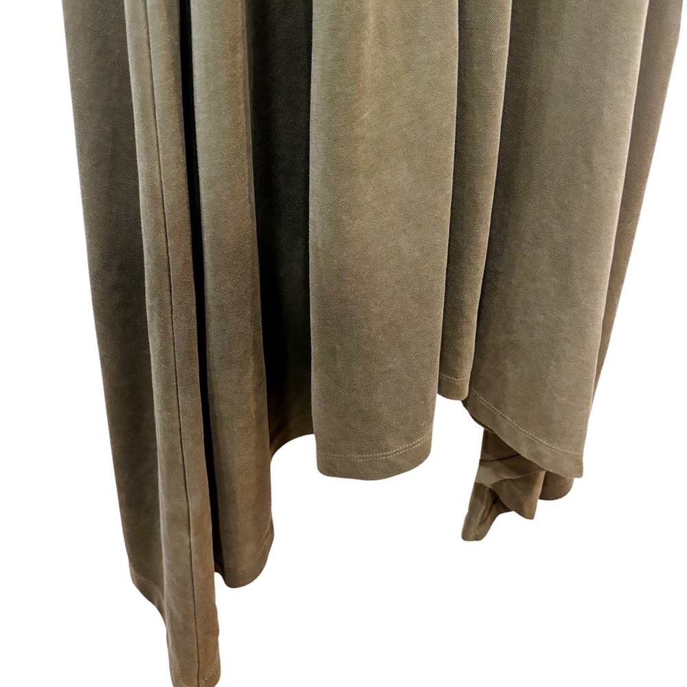 Joie Olive Green V-Neck Spaghetti Strap Sharkbite Midi Slip Dress Womens Medium - Picture 4 of 9